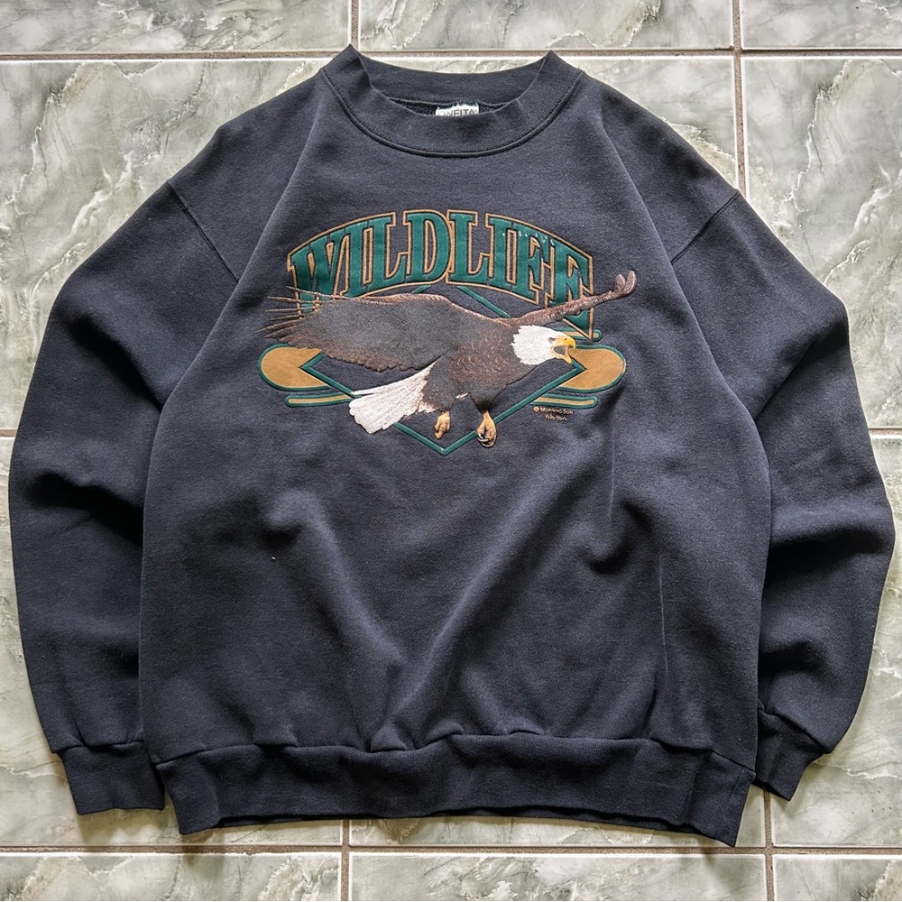 Wildlife Graphic Men's Navy Sweater